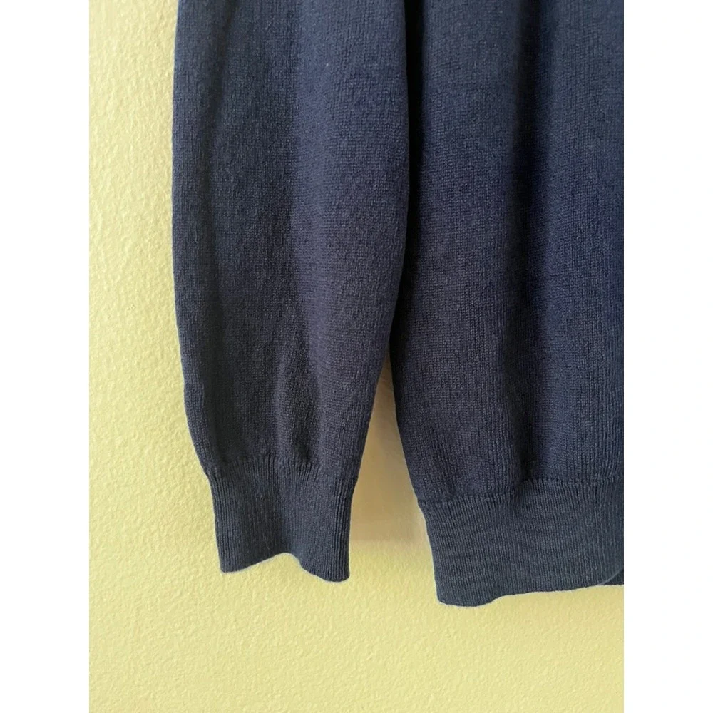 Pure Collection Cashmere Crew Neck Sweater in Navy size 4